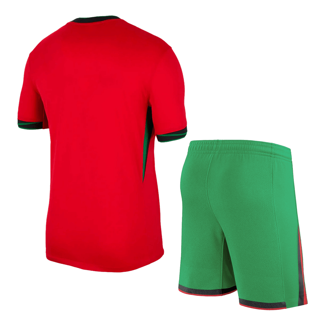 [Calidad superior] Camiseta local de Portugal para hombre (camiseta y pantalón corto) para la Eurocopa 2024