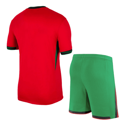 [Calidad superior] Camiseta local de Portugal para hombre (camiseta y pantalón corto) para la Eurocopa 2024