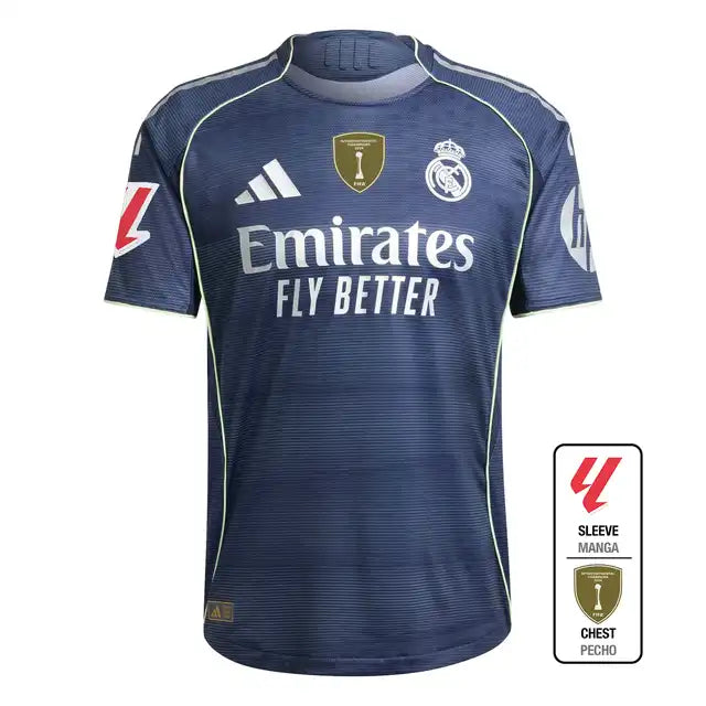 Camiseta de fútbol visitante del Real Madrid 2025/26 (versión jugador)