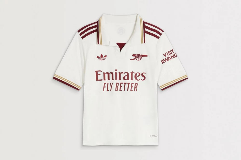 Camiseta de fútbol visitante del Arsenal para niños (camiseta y pantalón corto) 2025/26