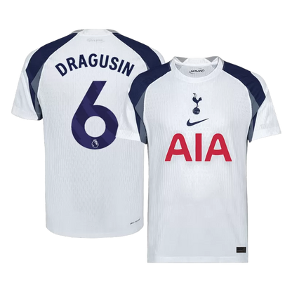 DRAGUSIN #6 Player Version Tottenham Hotspur Home Soccer Jersey 2025/26