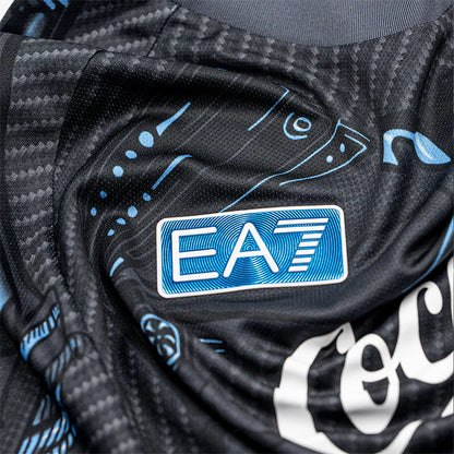 Camiseta de entrenamiento de fútbol color ébano del SSC Napoli 2025/26