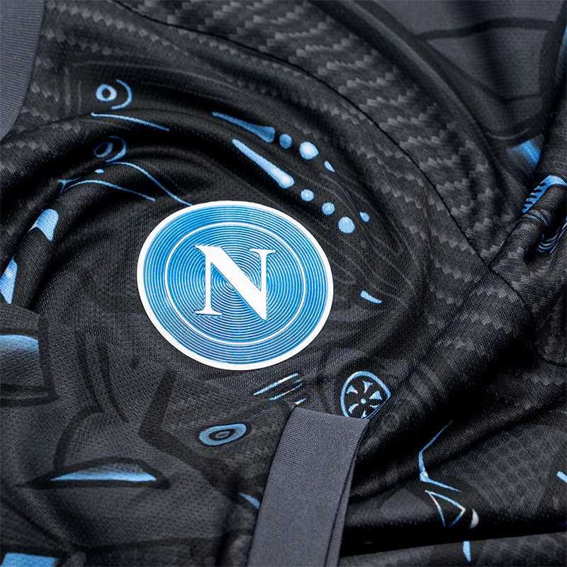 Camiseta de entrenamiento de fútbol color ébano del SSC Napoli 2025/26