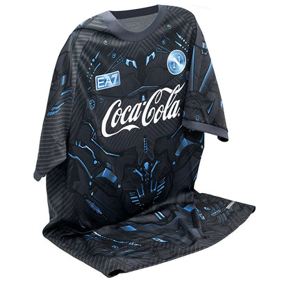 Camiseta de entrenamiento de fútbol color ébano del SSC Napoli 2025/26