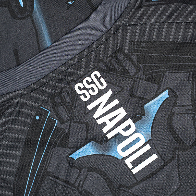Camiseta de entrenamiento de fútbol color ébano del SSC Napoli 2025/26