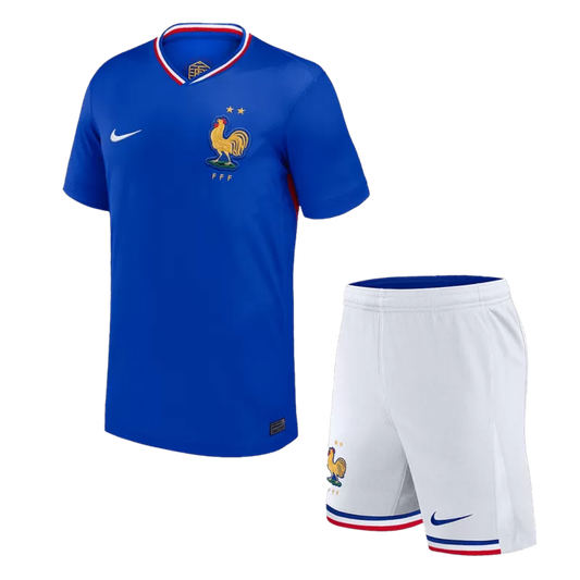 France Home Soccer Jersey Kit(Jersey+Shorts) Euro 2024
