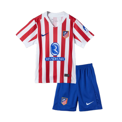 Kid's Atletico Madrid Home Soccer Jersey Kit(Jersey+Shorts) 2025/26