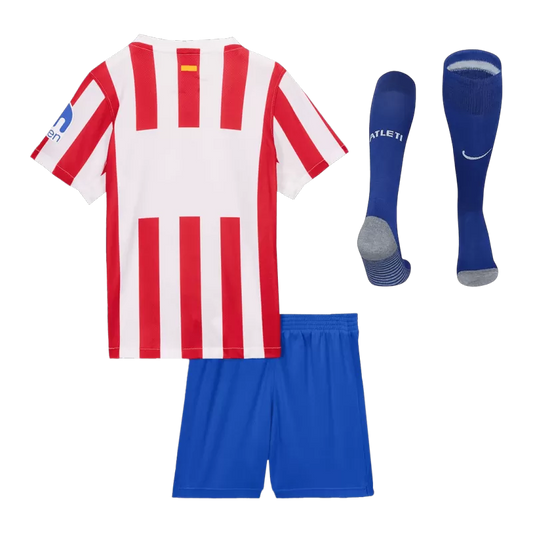 Kid's Atletico Madrid Home Soccer Jersey Kit(Jersey+Shorts+Socks) 2025/26