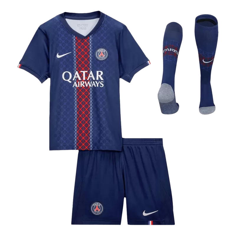 Kid's PSG Home Soccer Jersey Kit(Jersey+Shorts+Socks) 2025/26