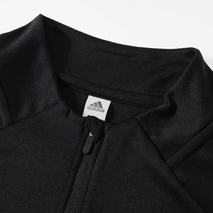 Kid's Real Madrid 1/4 Zip Training Kit (Jacket+Pants) 2025/26 - Black