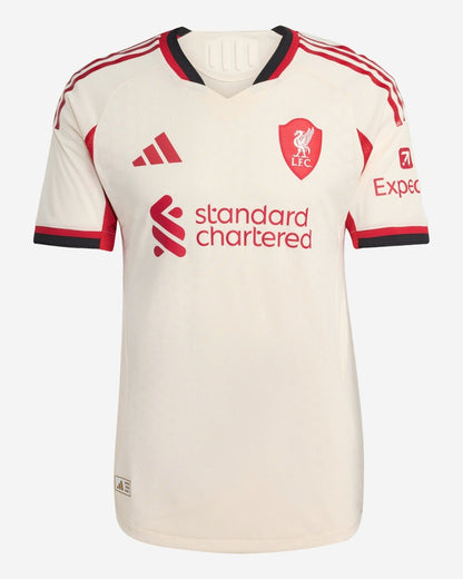 Camiseta de fútbol visitante del Liverpool 2025/26, versión de jugador