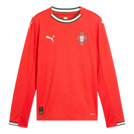 Portugal Home Long Sleeve Soccer Jersey 2025