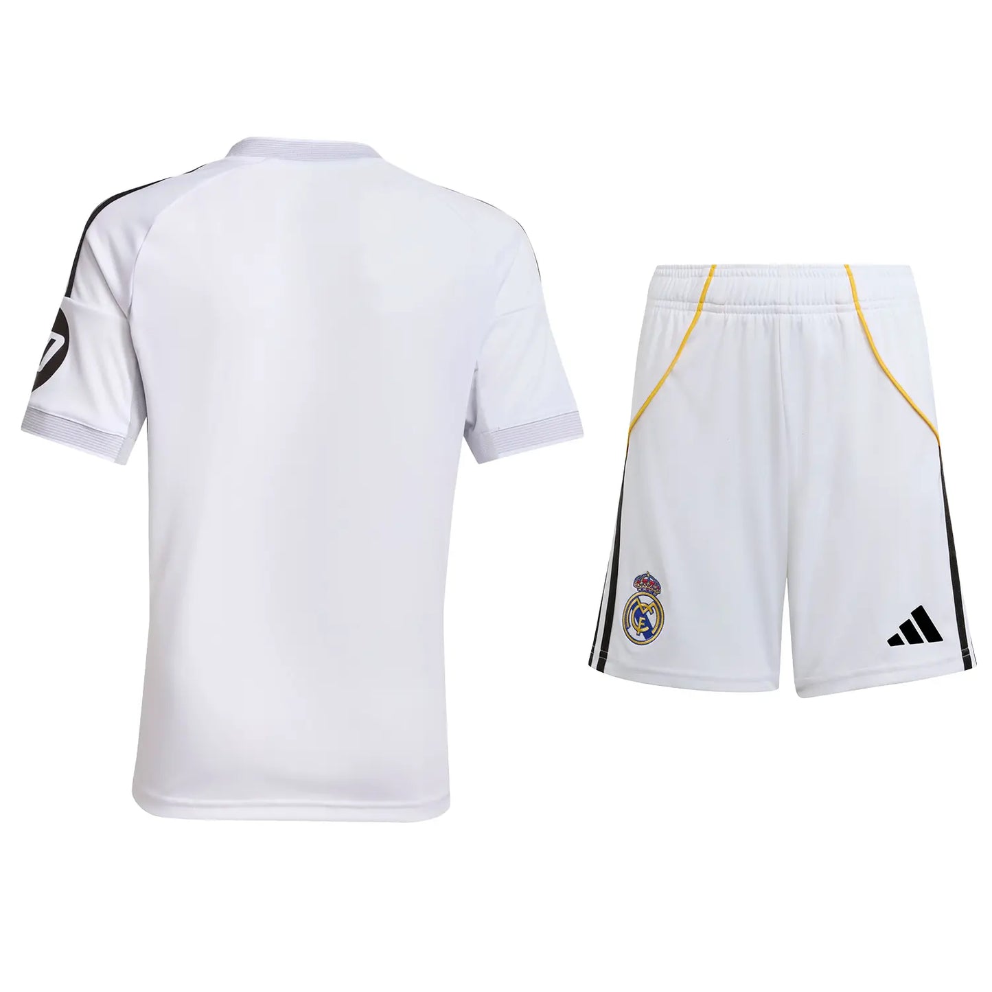 Camiseta de fútbol local del Real Madrid para niño (camiseta, pantalón corto y medias) 2025/26