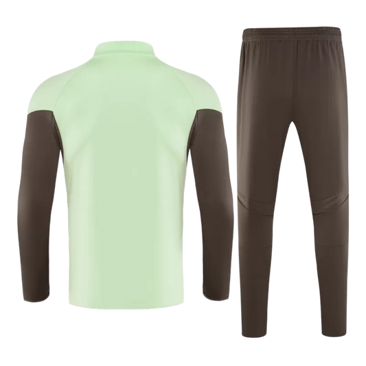 Kid's Real Madrid 1/4 Zip Training Kit (Jacket+Pants) 2025/26 - Green