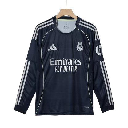 Real Madrid Away Long Sleeve Soccer Jersey 2025/26