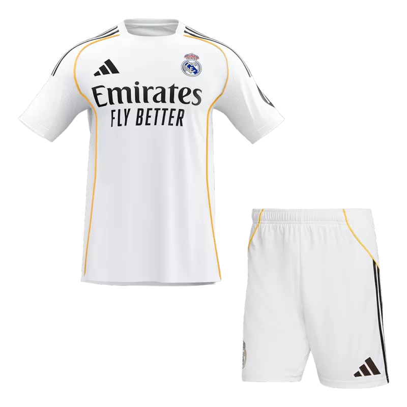 Real Madrid Home Soccer Jersey Kit (Jersey+Shorts) 2025/26