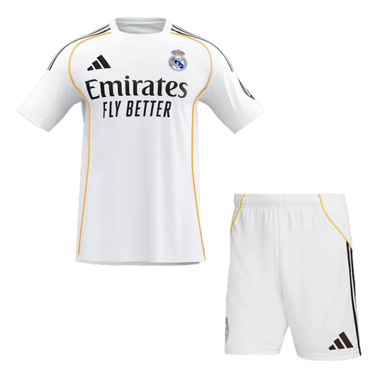 Real Madrid Home Soccer Jersey Kit (Jersey+Shorts) 2025/26