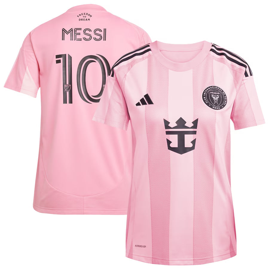 Camiseta de fútbol local Messi #10 del Inter Miami CF para mujer 2025