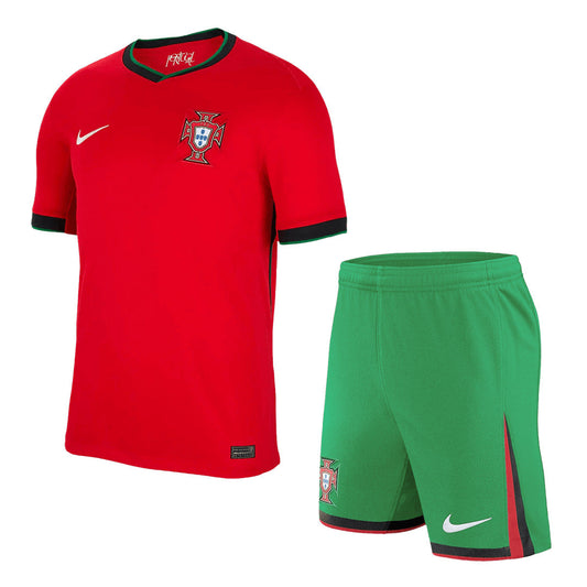 [Calidad superior] Camiseta local de Portugal para hombre (camiseta y pantalón corto) para la Eurocopa 2024