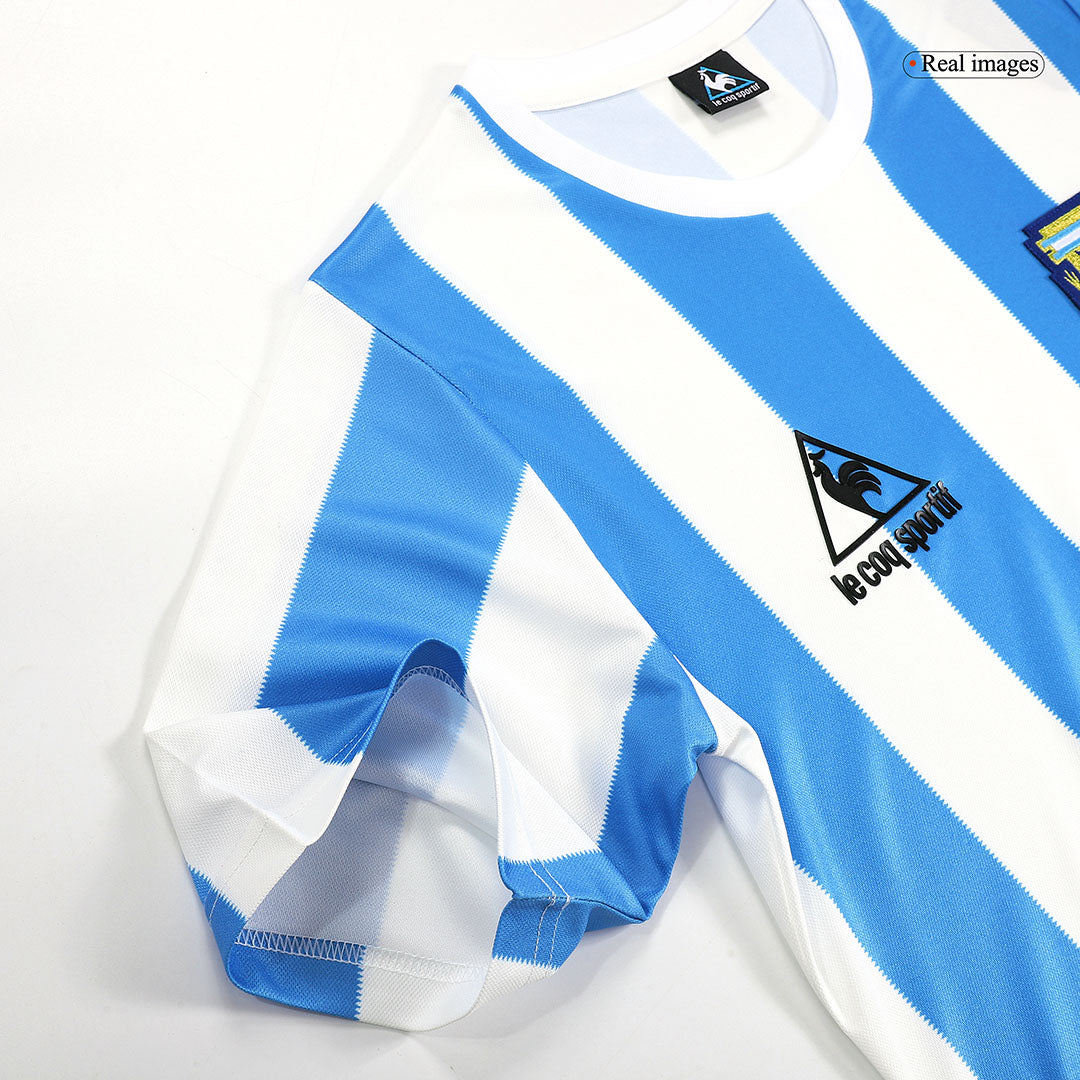 Argentina Home Retro Soccer Jersey 1986