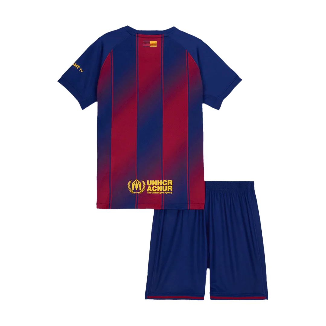 Camiseta de fútbol local del Barcelona para niños (camiseta + pantalón corto) 2025/26