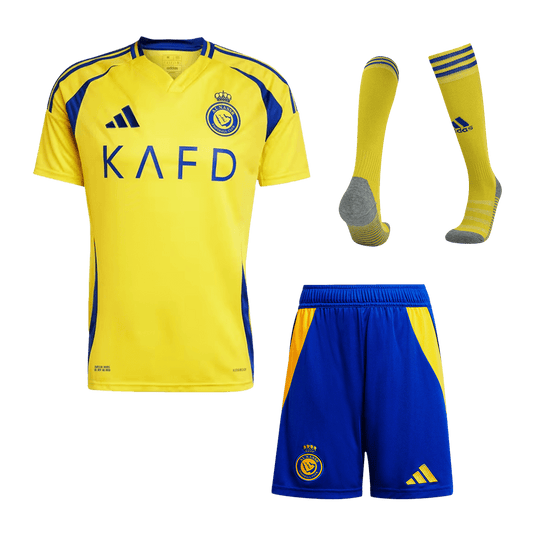 Al Nassr Home  Soccer Jersey Kit(Jersey+Shorts+Socks) 2024/25 Top Soccer Jerseys Store