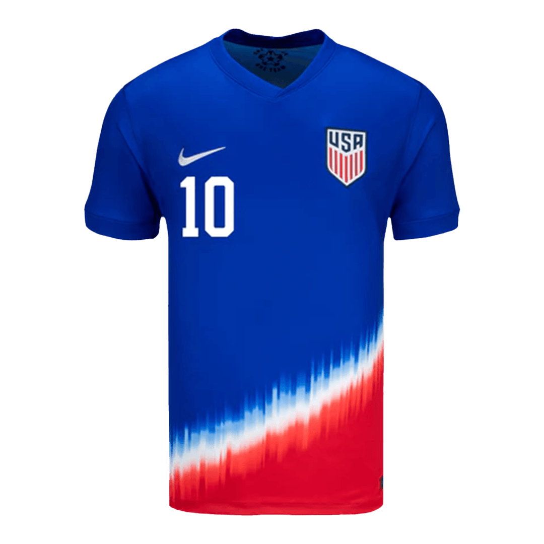 [Supercalidad] Camiseta de fútbol visitante de EE. UU. PULISIC #10 para hombre, Copa América 2024