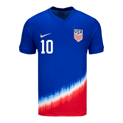 [Supercalidad] Camiseta de fútbol visitante de EE. UU. PULISIC #10 para hombre, Copa América 2024