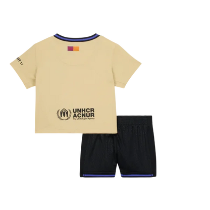 Camiseta de fútbol visitante del Barcelona para niños (camiseta + pantalón corto) 2025/26